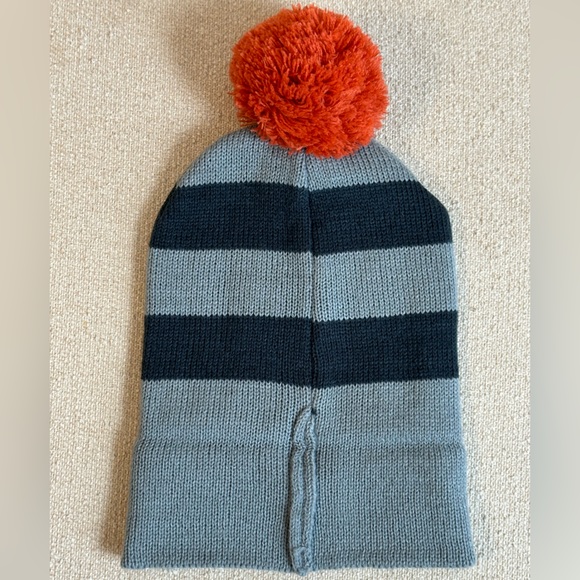 {Indikidual} Knitted stripe balaclava hat with funny eye holes and pom pom - Picture 13 of 13